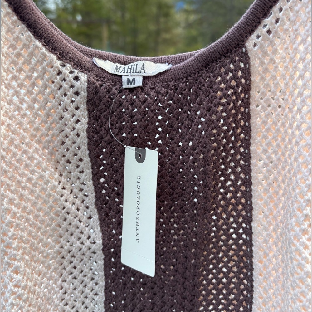 Anthropologie Mahlia Crochet Striped Knit Two-Piece Matching Set - Picture 10 of 13